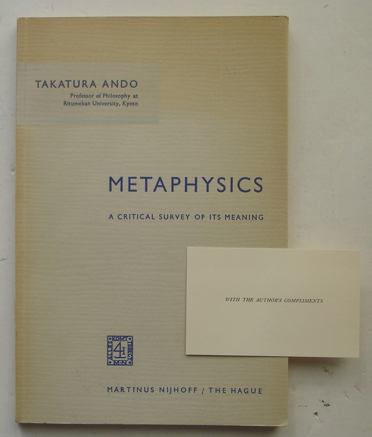 Image for Metaphysics: A Critical Survey of its Meaning