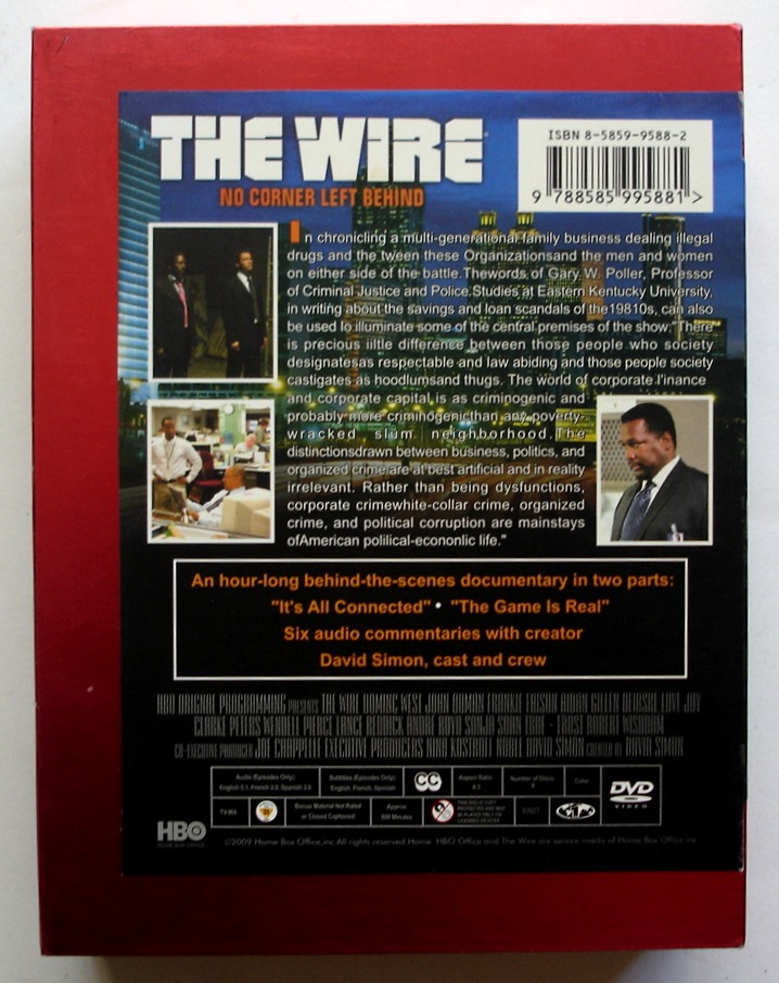 The Wire: No Corner Left Behind, Classic Collection/The Complete Edition,  Seasons 1-5, 23 DVD Boxed Set